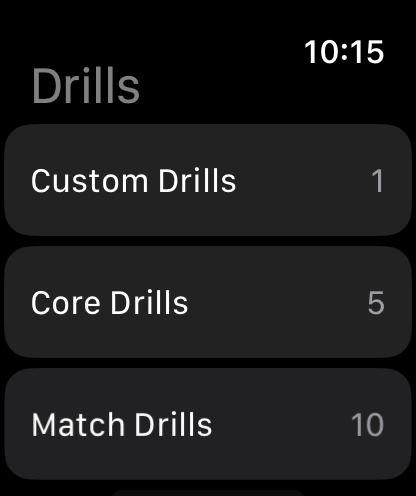 Watch drill categories